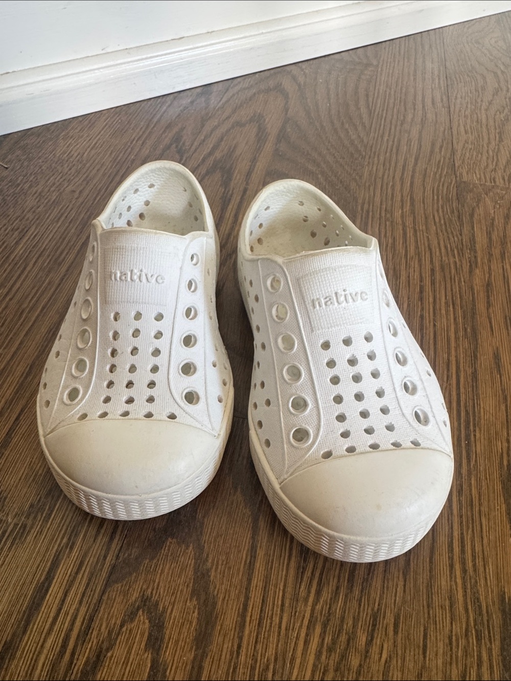 Native Kids White Slip-On Jefferson Water Shoes